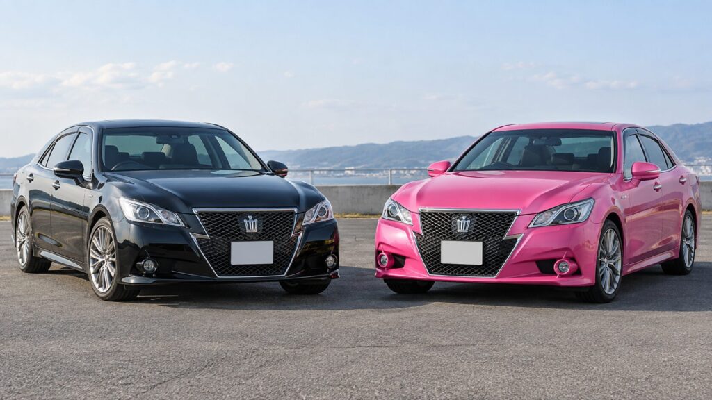 同じクラウンでも、ボディカラーによって車の印象は大きく変わります。